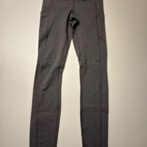 lululemon athletica Heathered Dark Gray Zip Pocket Leggings